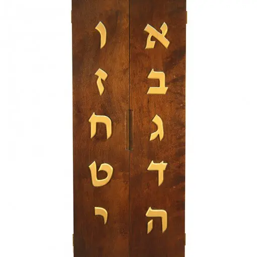 wood doors of portable ten commandments wood torah ark