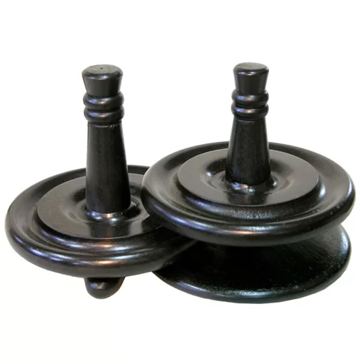 Ebony black finish torah handles