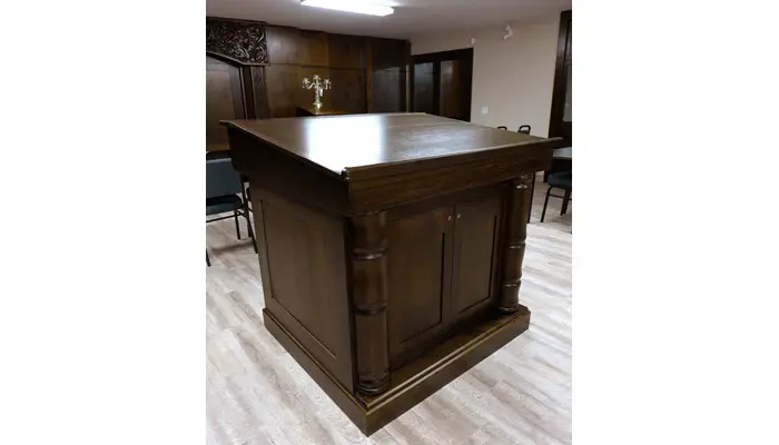toronto torah reading table dark wood