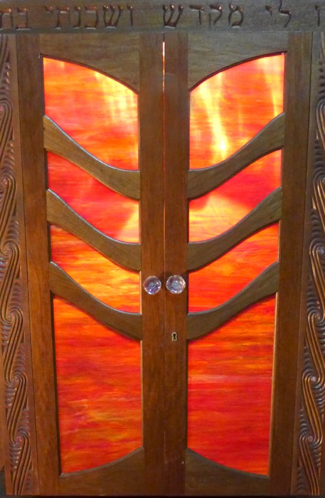 Tree of Life red glass ark doors