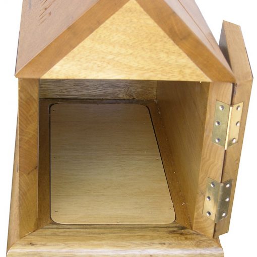 tzedakah box custom built from solid wood for the BrooklynJewish Children's museum open